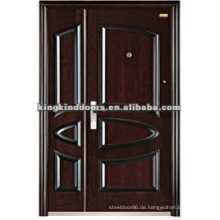 Angepasste Stahl Doppeltür / eine und eine halbe Tür Design KKD-571B für Mutter und Sohn Tür verwendet